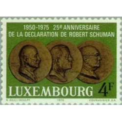 1 عدد تمبر 25مین سالگرد اعلامیه رابرت شومن - لوگزامبورگ 1975