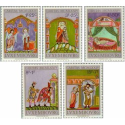 5 عدد تمبر مینیاتور - تمبر خیریه - تابلو - لوگزامبورگ 1974 قیمت 4.36 دلار