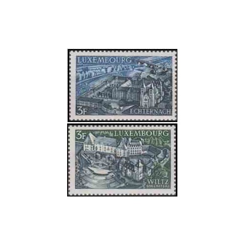 2 عدد تمبر مقاصد توریستی - لوگزامبورگ 1969