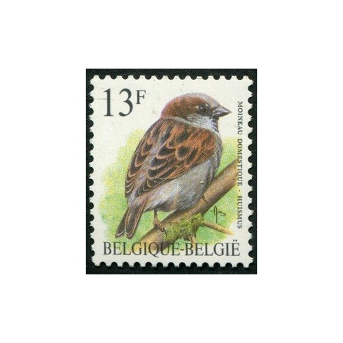 1 عدد تمبر سری پستی پرندگان - 13F - بلژیک 1994