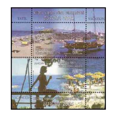 سونیرشیت تمبر مشترک اروپا - Europa Cept - تعطیلات- قبرس ترکیه 2004