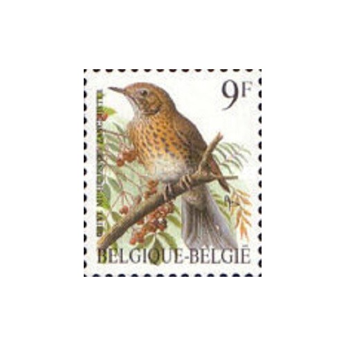 1 عدد تمبر سری پستی پرندگان - 9F - بلژیک 1991