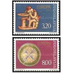 2 عدد تمبر مشترک اروپا - Europa Cept - یوگوسلاوی 1976