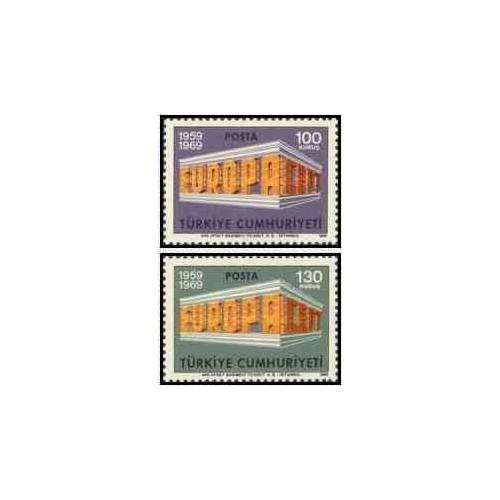 2 عدد تمبر مشترک اروپا - Europa Cept - ترکیه 1969 2 عدد تمبر مشترک اروپا - Europa Cept - ترکیه 1969