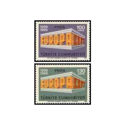 2 عدد تمبر مشترک اروپا - Europa Cept - ترکیه 1969
