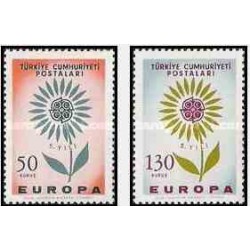 2 عدد تمبر مشترک اروپا - Europa Cept - ترکیه 1964