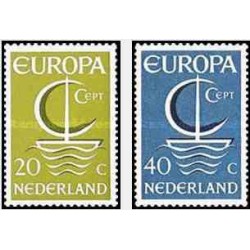 2 عدد تمبر مشترک اروپا - Europa Cept - هلند 1966