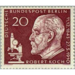1 عدد تمبر یادبود ربرت کخ - برلین آلمان 1960