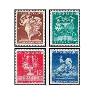 4 عدد تمبر نمایشگاه بهاره وین - رایش آلمان 1941 قیمت 13دلار
