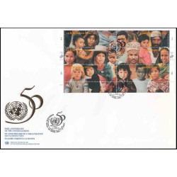 2 عدد پاکت مهر روز پنجاهمین سالگرد سازمان ملل - ژنو - سازمان ملل 1995  سایز بزرگ