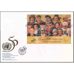 2 عدد پاکت مهر روز پنجاهمین سالگرد سازمان ملل - ژنو - سازمان ملل 1995  سایز بزرگ