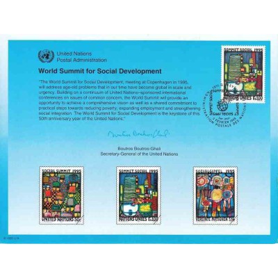 مهر روز اجلاس اجتماعی نقاشی اثر هاندرتواسر  - ژنو - سازمان ملل 1995