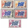 5 عدد تمبر شورای اروپا -  پرچم ها- فرانسه 1958
