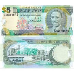اسکناس 5 دلار - باربادوس 2012 سری 2 می 2012