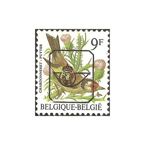 1 عدد تمبر سری پستی پرندگان - 9F - سورشارژ CTO - بلژیک 1986