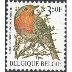 1 عدد تمبر سری پستی پرندگان - 3.5F - بلژیک 1986