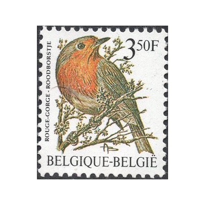 1 عدد تمبر سری پستی پرندگان - 3.5F - بلژیک 1986