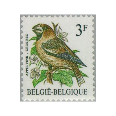 1 عدد تمبر سری پستی پرندگان - 3F - بلژیک 1985