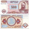 اسکناس 500 منات - نظامی گنجوی - آذربایجان 1993 سریال دوحرفی