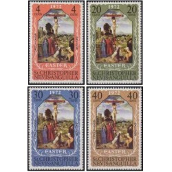4 عدد تمبر عید پاک - سنت کریستوفر نویس آنگوئیلا 1972