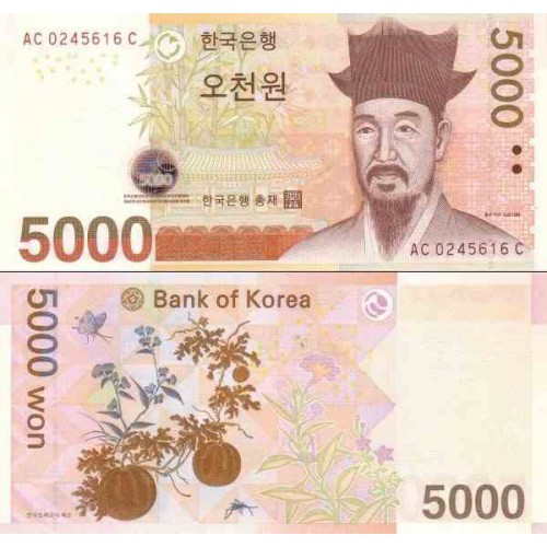 اسکناس 5000 وون - کره جنوبی 2006