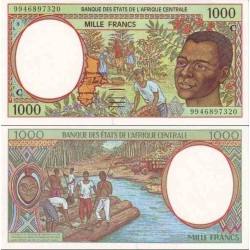 اسکناس 1000 فرانک - کنگو 1999 - آفریقای مرکزی 1999