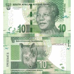 اسکناس 10 رند - تصویر نلسون ماندلا - آفریقای جنوبی 2016
