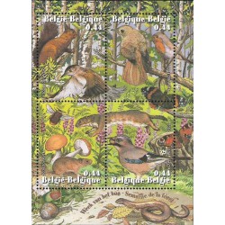 مینی شیت جانوران و گیاهان - حیوانات جنگل - بلژیک 2004