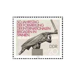1 عدد تمبر 50مین سال بریگارد ملی اسپانیا - جمهوری دموکراتیک آلمان 1986