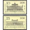 2 عدد تمبر 200مین سالگرد تولد کارل فردریش شینکل - برنامه ریز شهری و معمار - جمهوری دموکراتیک آلمان 1981