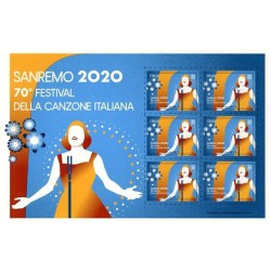 مینی شیت هفتادمین جشنواره آواز سن رمو - ایتالیا 2020  سایز بزرگ