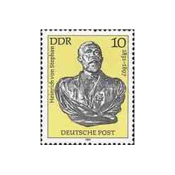1 عدد تمبر 150مین سالگرد تولد هاینریش فون استفن  مدیر کل پست - جمهوری دموکراتیک آلمان 1981