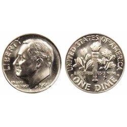 سکه 10 سنت - نیکل مس - آمریکا 2015 غیر بانکی