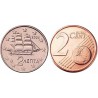 سکه 2 سنت یورو - مس روکش فولاد - یونان 2016 غیر بانکی