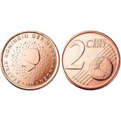سکه 2 سنت یورو - مس روکش فولاد - هلند 2003 غیر بانکی