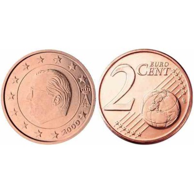 سکه 2 سنت یورو - مس روکش فولاد - بلژیک 2007 غیر بانکی