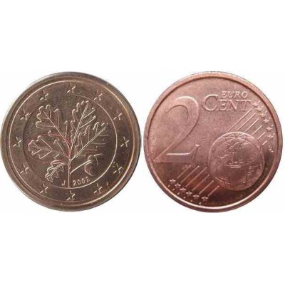 سکه 2 سنت یورو - مس روکش فولاد - آلمان 2017 غیر بانکی