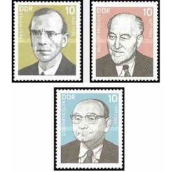 3 عدد تمبر شخصیتهای جنبش کارگری - جمهوری دموکراتیک آلمان 1977
