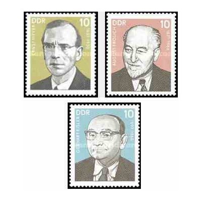 3 عدد تمبر شخصیتهای جنبش کارگری - جمهوری دموکراتیک آلمان 1977
