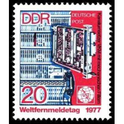 1 عدد تمبر ارتباطات - UIT - جمهوری دموکراتیک آلمان 1977