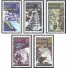 5 عدد تمبر آثار طبیعت - جمهوری دموکراتیک آلمان 1977