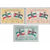 3 عدد تمبر  بازدید شاه ایران از اردن  - اردن 1960