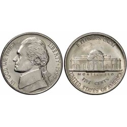 سکه 5 سنت - نیکل مس - آمریکا 1995 غیر بانکی