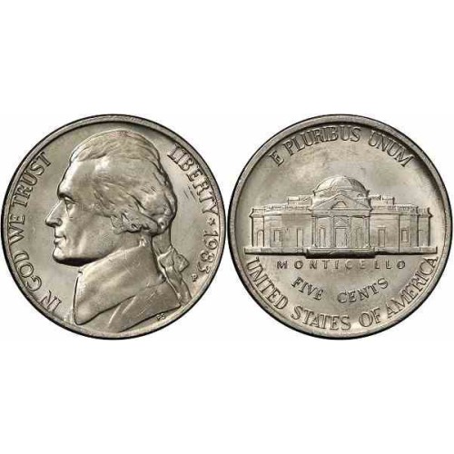 سکه 5 سنت - نیکل مس - آمریکا 1983 غیر بانکی
