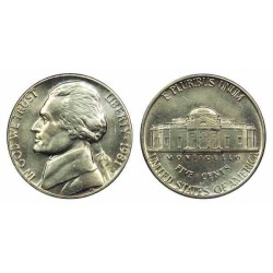 سکه 5 سنت - نیکل مس - آمریکا 1981 غیر بانکی