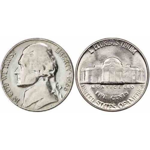 سکه 5 سنت - نیکل مس - آمریکا 1966 غیر بانکی