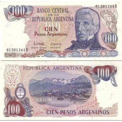 اسکناس 100 پزو - آرژانتین 1983