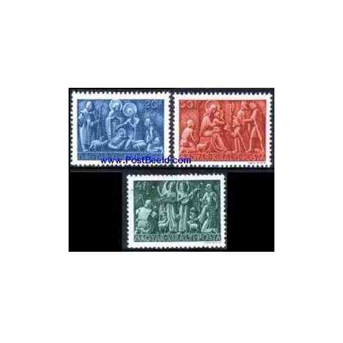 3 عدد تمبر کریستمس - مجارستان 1948 