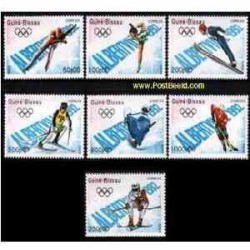 7 عدد تمبر المپیک زمستانی آلبرتا - گینه بیسائو 1989  