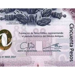 اسکناس پلیمر 50 پزو - مکزیک 2021 سفارشی